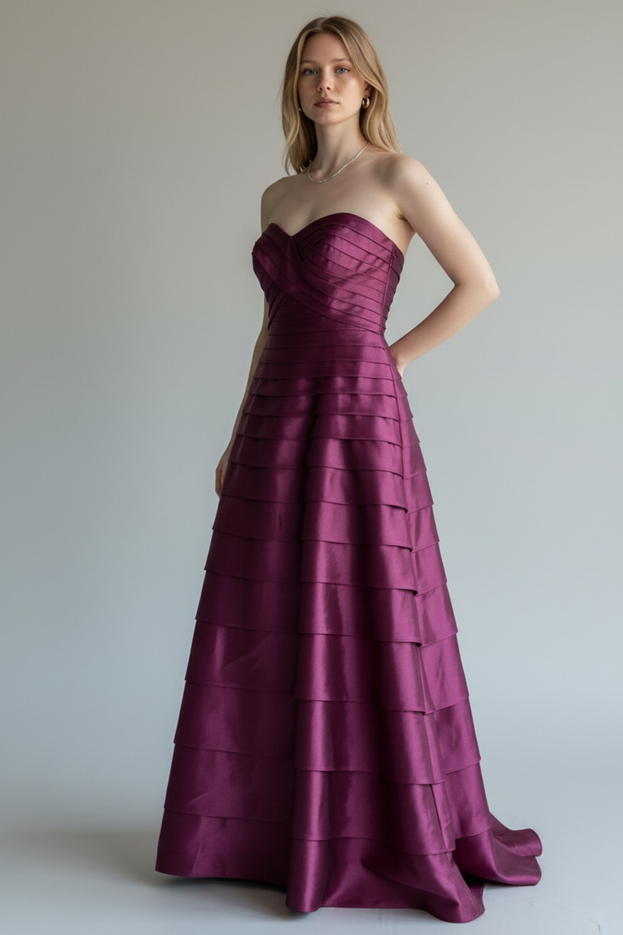 Bari Jay BR308 Convertible Formal Dress Size 8 Raspberry 2-in-1 Gown NOS